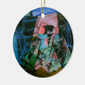 Juan Grisによる開いた窓の前の静物詩 セラミックオーナメント (左)