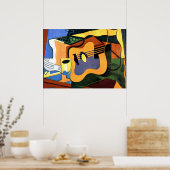 Juan Gris – ギターとボトル ポスター (キッチン)