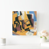 Juan Gris – ギターの写真抽象芸術 スクエア壁時計 (ホーム)
