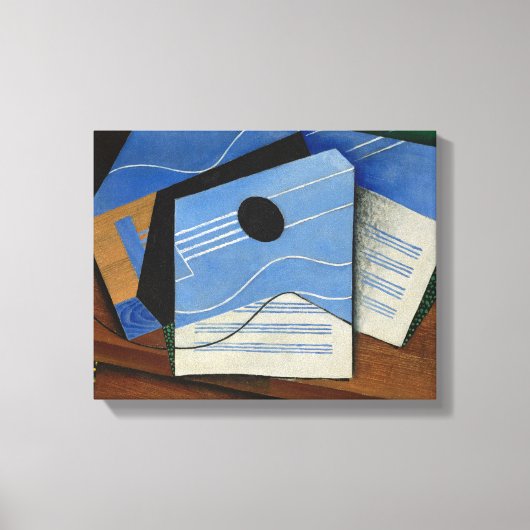 Juan Gris – ギターをテーブルに キャンバスプリント (正面)