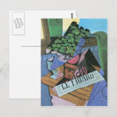 Juan Gris – ジェラニウムと静物生活 ポストカード (正面/裏面)
