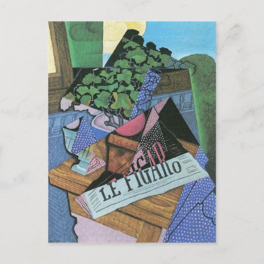Juan Gris – ジェラニウムと静物生活 ポストカード (正面)