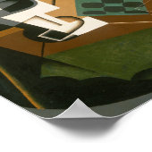 Juan Gris – チェス盤、ガラス、皿 ポスター (角)