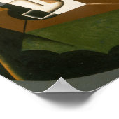 Juan Gris – チェス盤、ガラス、皿 ポスター (角)