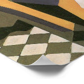 Juan Gris – テーブル付きハーレクイン ポスター (角)