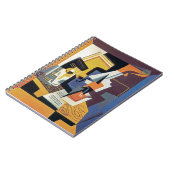 Juan Gris – バイオリンとガラス – 抽象芸術アート ノートブック (左側)