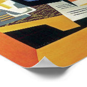 Juan Gris – バイオリンとガラス – 抽象芸術アート ポスター (角)