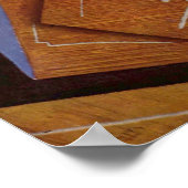 Juan Gris – ボルドーウィンドとの静物生活 ポスター (角)