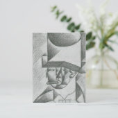 Juan Gris – 葉巻を持つ男の頭 ポストカード (スタンド正面)