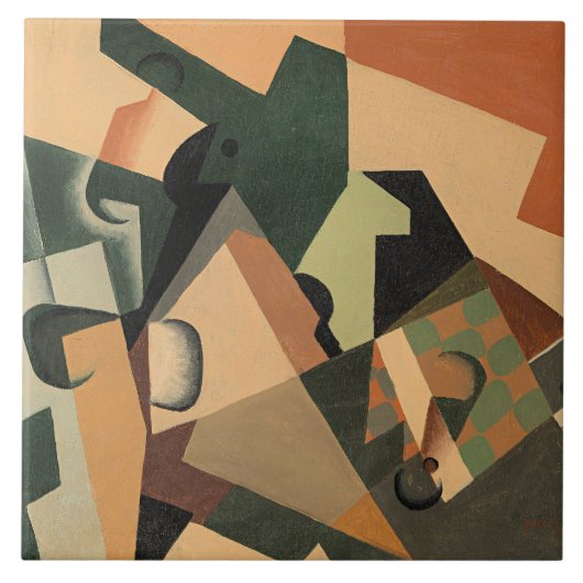 Juan Gris - Glass and Checkerboard, タイル (正面)