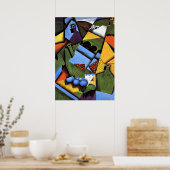 Juan Gris - Landscape with Houses at Ceret ポスター (キッチン)