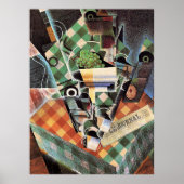 Juan Gris - Still Life with Checked Tableloth ポスター (正面)