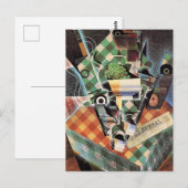Juan Gris - Still Life with Checked Tableloth ポストカード (正面/裏面)