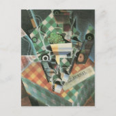 Juan Gris - Still Life with checked tableloth ポストカード (正面)