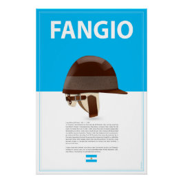 Juan Manuel Fangio Helmet ポスター