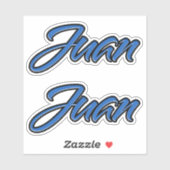 Juan Name blue Aufkleber Sticker Stickerset シール (シート)