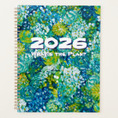 Jubilant-Blue & Green Floral Customizable Planner プランナー手帳 (正面)