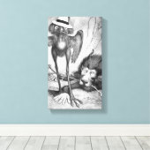 Jubjubの鳥およびBandersnatch キャンバスプリント (インサイチュ (ウッドフロア))