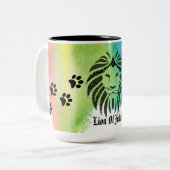 Judahのマグのライオン ツートーンマグカップ (正面左)