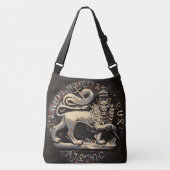 Judahの大きい十字の遺体袋の古代ライオン クロスボディバッグ (正面)