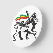 Judahの時計の種族のライオン ラウンド壁時計 (傾斜)