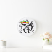 Judahの時計の種族のライオン ラウンド壁時計 (ホーム)