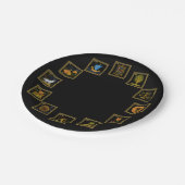 Judaicaイスラエル共和国のプレートの12匹の種族 ペーパープレート (アングル)