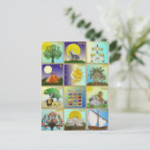 Judaicaイスラエル共和国の芸術のパネルの12匹の種族 ポストカード (スタンド正面)