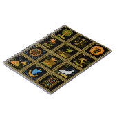 Judaicaイスラエル共和国の芸術の螺線形ノートの12匹の種族 ノートブック (左側)