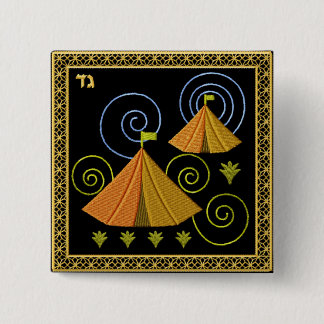 Judaicaイスラエル共和国ボタン-突き棒の12匹の種族 缶バッジ