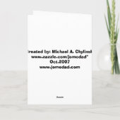 Judaica：ダビデのステンドグラスハートの星 カード (裏面)