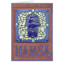 Judaica: モザイク白熱Hamsa