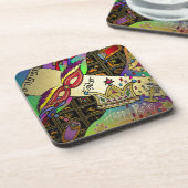 Judaica Purimエスターのお祝いの芸術のプリント コースター (左側)