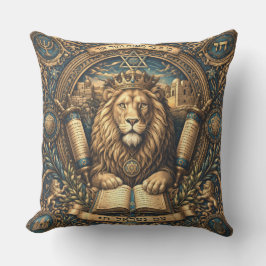 Judaica Traditional Ornament Lion Pillow クッション