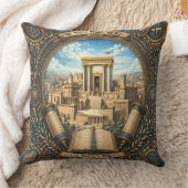 Judaica Traditional Temple Decorative Pillow クッション (ブランケット)