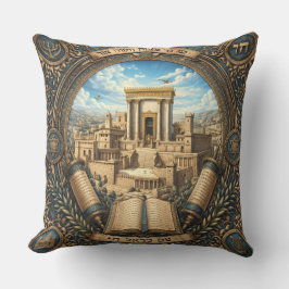 Judaica Traditional Temple Decorative Pillow クッション