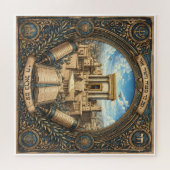 Judaica Traditional Temple Symbolic Puzzle ジグソーパズル (横)