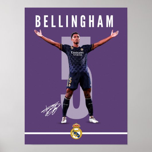 Jude Bellingham Printable Poster - Football Poster ポスター (正面)