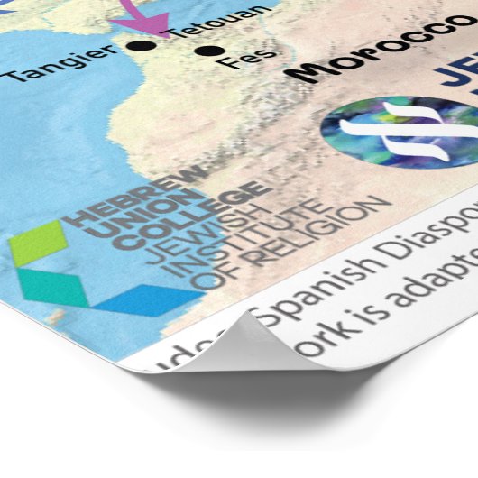 Judeo-Spanish diaspora map ポスター (角)