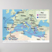 Judeo-Spanish diaspora map ポスター (正面)