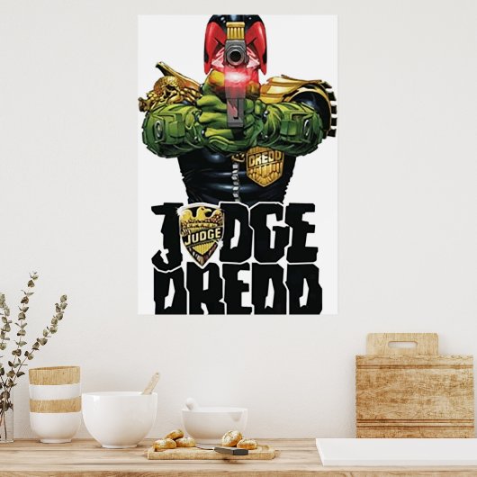 judge dredd design art ポスター (キッチン)