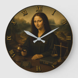 Judge Funny Mona Lisa Lawyer & Justice Gift ラージ壁時計