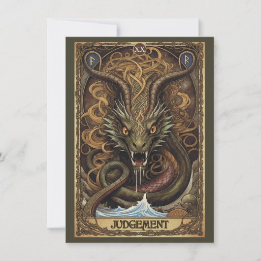 Judgement Norse Tarot Art Flat Thank You Card サンキューカード (正面)