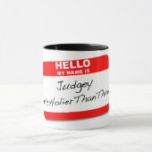 Judgey McHolierthanthou マグカップ (中央)