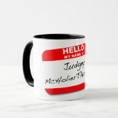Judgey McHolierthanthou マグカップ (正面左)