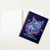 Judging Alien Sphynx Cat Sci-Fi Humor Art プランナー手帳 (ディスプレー)