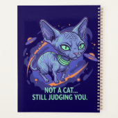 Judging Alien Sphynx Cat Sci-Fi Humor Art プランナー手帳 (裏面)