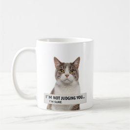 Judging Cat Sarcastic Quote Minimal Art コーヒーマグカップ
