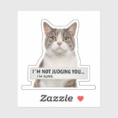 Judging Cat Sarcastic Quote Minimal Art シール (シート)
