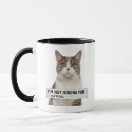 Judging Cat Sarcastic Quote Minimal Art マグカップ
